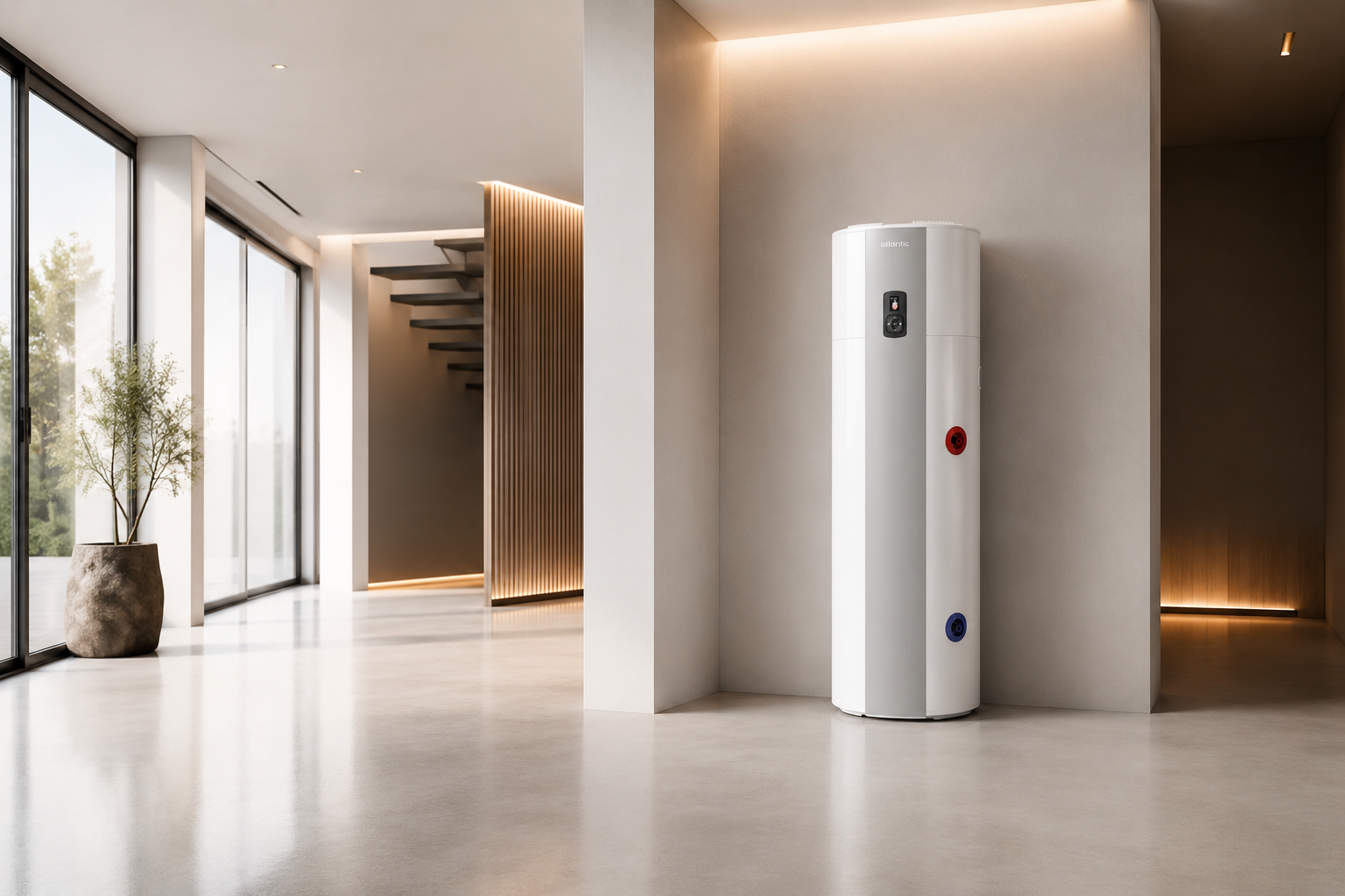 Heat pump water heater: up to 75% savings on hot water