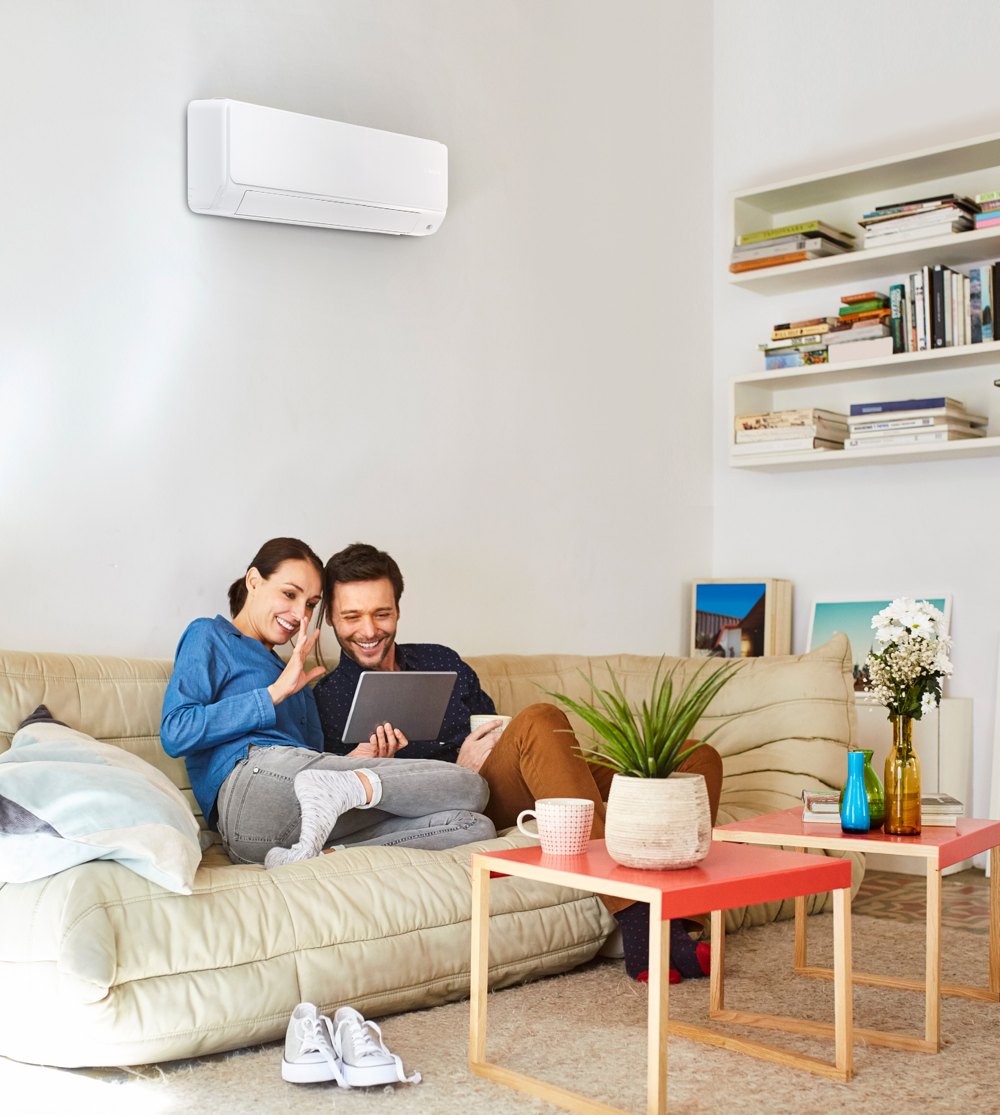 Airco in een woonkamer